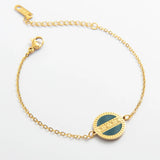 Golden Round Pendant Wristbands Stylish Jewelry for Women