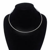 Round Torques Necklace Stainless Steel Classic Choker For Women