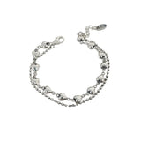 S925 Double Layer Love Bracelet Thai Silver