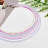 Macaron Seed Beads Choker Necklace for Women Girls 3mm Glasses Beaded