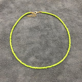 Seed Beads Strand Necklace Women String Beaded Short Choker Necklace 16"
