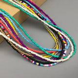 Seed Beads Strand Necklace Women String Beaded Short Jewelry Chokers Gift
