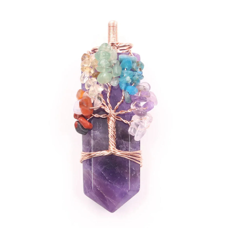 Life Tree Chakra Stone Large Sword Pendant for Weddings