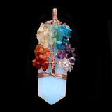 Life Tree Chakra Stone Large Sword Pendant for Weddings