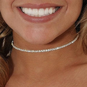 Rhinestone Women's Zircon Chian Necklace - Lady Jewelry Accessory