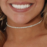 Rhinestone Women's Zircon Chian Necklace - Lady Jewelry Accessory