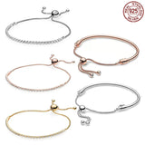 925 Silver Snake Bone Chain Bracelet