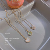 Love Heart Crown Star Pendant Necklace for Women
