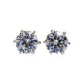 925 Silver 1CT Diamond Stud Earrings for Women