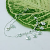 925 Sterling Silver Heart Anklet Women's Summer Sandals Ankle Jewelry
