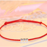 925 Silver Bead Anklet Foot Jewelry Lucky Leg Chain Anniversary Gift
