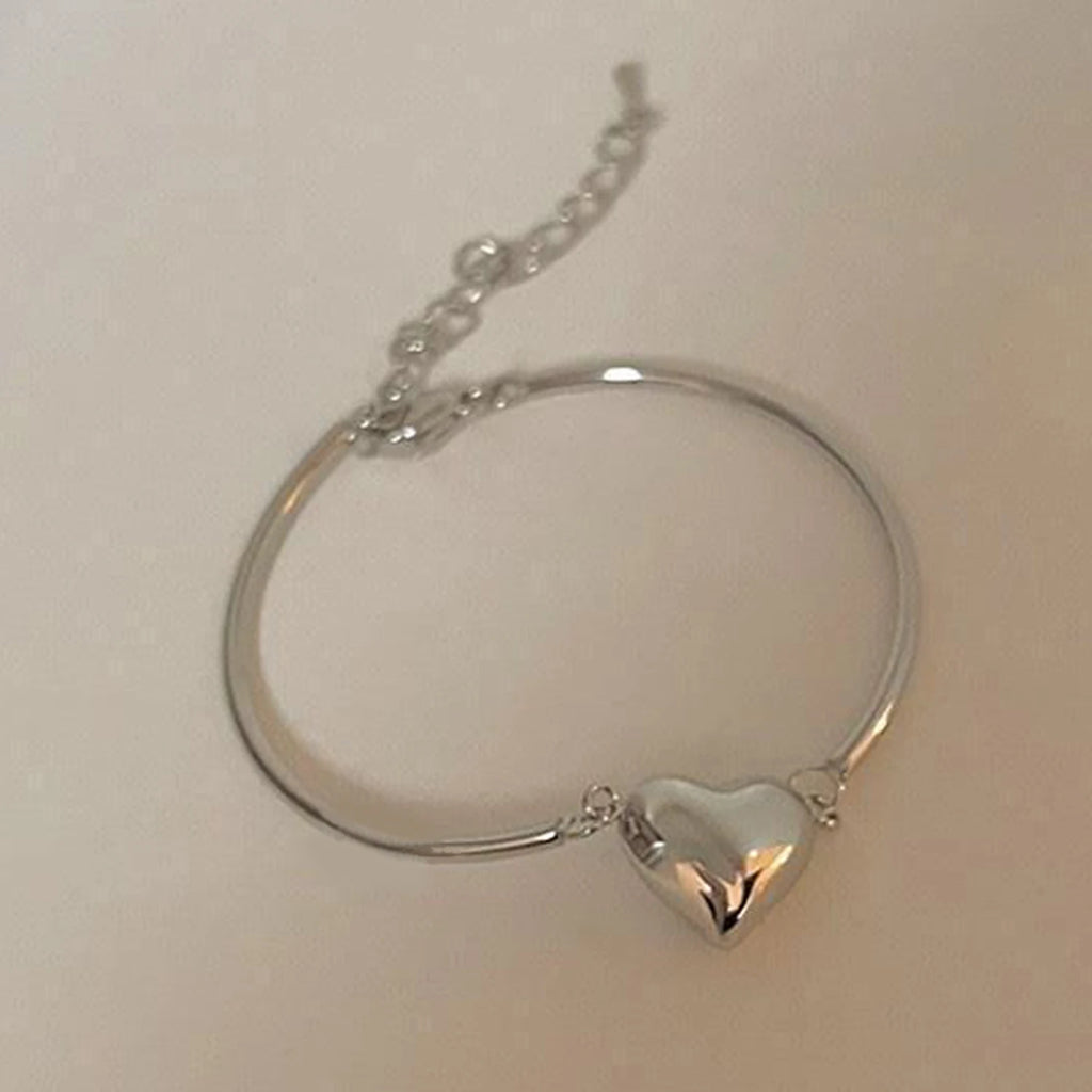 Silver Love Bracelet Crystal Fine Jewelry Women Party