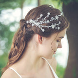 Silver Star Hair Clip Bridal Comb Wedding Accessories Women Headpiece Barrette