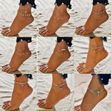 Adjustable Silver Anklet for Women Beach Foot Jewellery