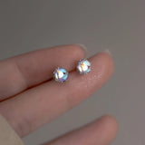925 Sterling Silver Stud Earrings Beads Earings Jewelry Chalcedony