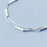 925 Sterling Silver Double Layer Personality Bracelet Women