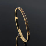 Presbyopia Leather Stainless Steel Cuff Bracelet Bangle