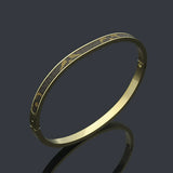 Presbyopia Leather Stainless Steel Cuff Bracelet Bangle