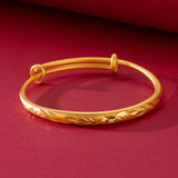 18K Cuff Bracelets Flower Jewelry Gothic Charm Bracelet