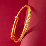 18K Cuff Bracelets Flower Jewelry Gothic Charm Bracelet