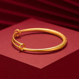 Vintage 18K Cuff Bracelet for Men and Women, Gothic Blessing Wedding Jewelry