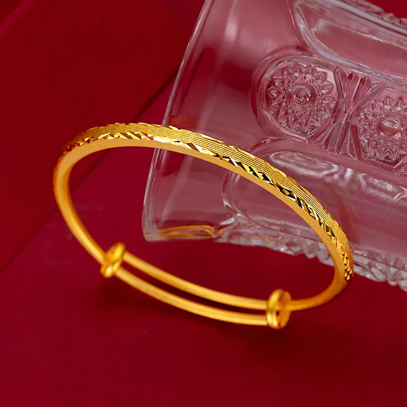 Vintage Lace Stripe Bangles for Women