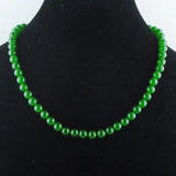 Green Jade Beads Strand Choker Necklace 8mm Round Charm Female Jewelry