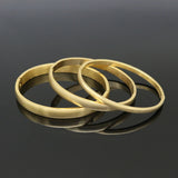 Smooth Couple Jewelry Gold/Silver Lover Bangle Stainless Steel Bracelets