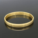 Smooth Couple Jewelry Gold/Silver Lover Bangle Stainless Steel Bracelets