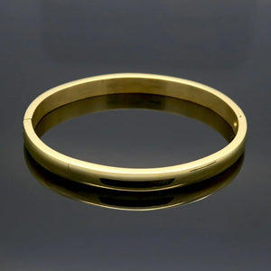 Stainless Steel Rose Colour Lover Men Bangle Plain Love Women Bracelets