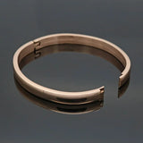 Stainless Steel Rose Colour Lover Men Bangle Plain Love Women Bracelets