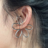 Flower Ear Clip No Piercing Cartilage Clip Earrings