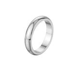 Smooth Plating Rose Couples Ring Stainless Steel Wedding Engagement Jewelry