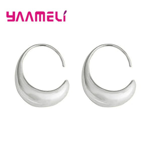 Silver 925 Geometric Shaped Earrings OL Style Pendientes