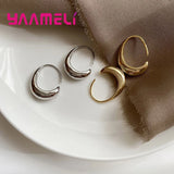 Silver 925 Geometric Shaped Earrings OL Style Pendientes
