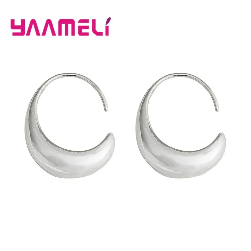 Silver 925 Geometric Shaped Earrings OL Style Pendientes