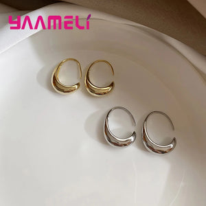 Silver 925 Geometric Shaped Earrings OL Style Pendientes
