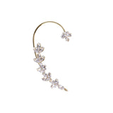 Sparkling Leaf Ear Cuff Clip Earrings for Women Fine Party Jewelry
