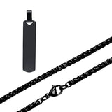 Stainless Steel Bar Necklace Pendant Engraved Initial Name Date Love Words