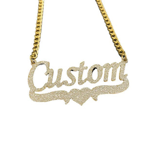 Personalized Stainless Steel Name Necklace Heart Butterfly Choker