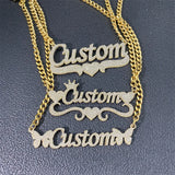Personalized Stainless Steel Name Necklace Heart Butterfly Choker