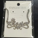 Personalized Stainless Steel Name Necklace Heart Butterfly Choker