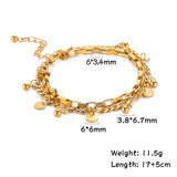Stainless Steel Double Chain Bracelets Women's Classic Style Jewelry
