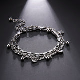 Stainless Steel Double Chain Bracelets Women's Classic Style Jewelry