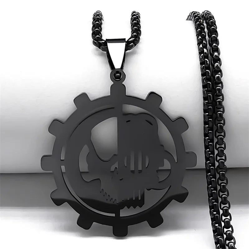 Stainless Steel Greek Letter PSI Symbol Silver Necklace Pendant Jewelry