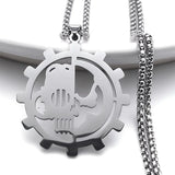 Stainless Steel Greek Letter PSI Symbol Silver Necklace Pendant Jewelry