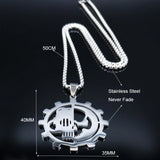 Stainless Steel Greek Letter PSI Symbol Silver Necklace Pendant Jewelry