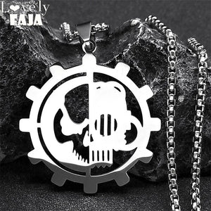 Stainless Steel Greek Letter PSI Symbol Silver Necklace Pendant Jewelry