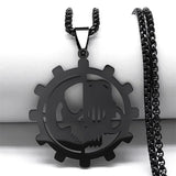 Stainless Steel Greek Letter PSI Symbol Silver Necklace Pendant Jewelry