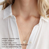 Stainless Steel Necklace Round Coin Pendant Chokers